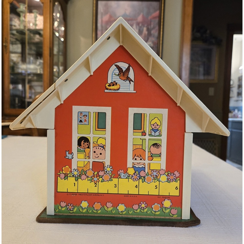 Vtg Fisher Price Little People 923 Family School House Nursery Play Wood *READ - Picture 5 of 12